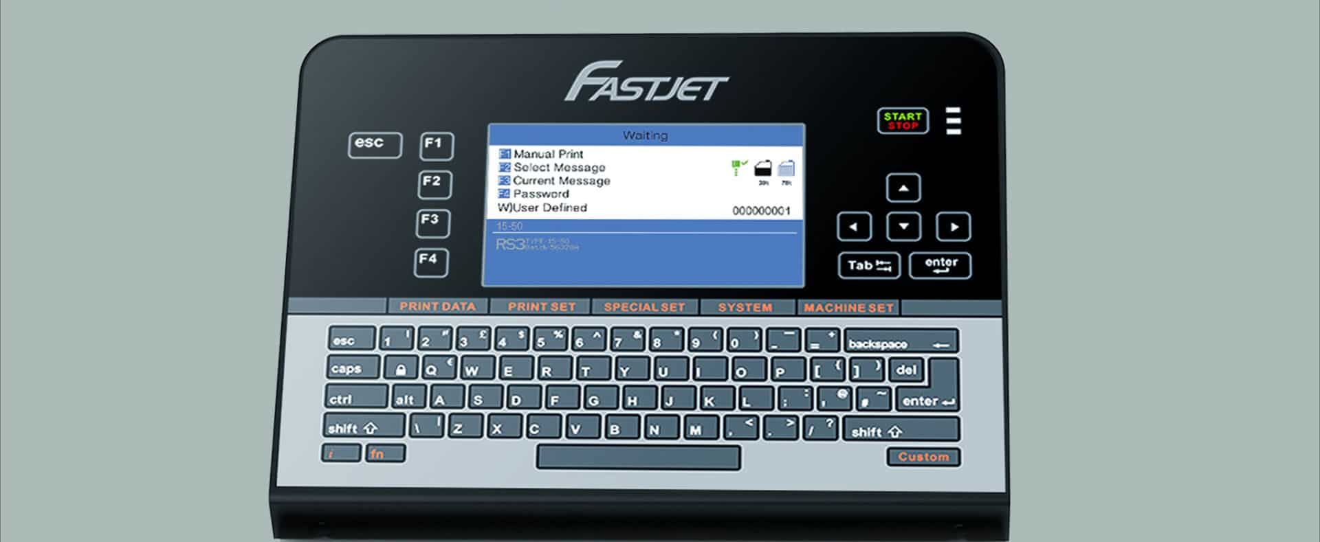 Краплеструменевий маркувальник Fastjet F550 Plus Fastjet F530 Plus передня панель